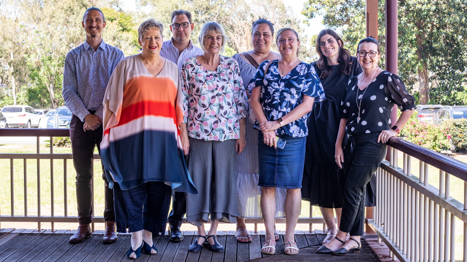 Our disability supports leaders stand together for a group photo.